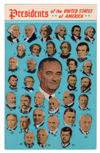 Load image into Gallery viewer, Presidents of the United States (First 35), USA Vintage Original Postcard # 4663 - New - 1960&#39;s
