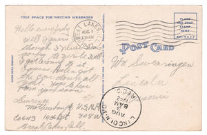 Michigan Avenue, Chicago, Illinois, USA Vintage Original Postcard # 4683 - Post Marked August 3, 1942