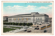 Cleveland Public Hall, Cleveland, Ohio, USA Vintage Original Postcard # 4684 - New - 1940's