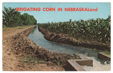 Load image into Gallery viewer, Irrigating Corn in Nebraska Land, Nebraska, USA Original Postcard # 4693 - Post Marked September 16, 1971
