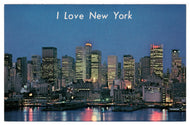 I Love New York - Manhattan Skyline, New York, USA Vintage Original Postcard # 4694 - New - 1980's