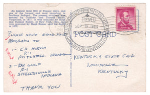 Spring Mill State Park, Mitchell, USA - Hamer's Mill Vintage Original Postcard # 4709 - Post Marked September 9, 1964
