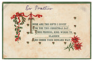 A Merry Christmas Vintage Original Postcard # 4722 - December 20, 1912