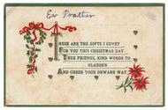 A Merry Christmas Vintage Original Postcard # 4722 - Hand Written December 20, 1912