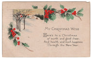 My Christmas Wish Vintage Original Postcard # 4723 - Post Marked December 20, 1917