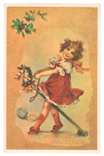 Load image into Gallery viewer, Christmas Greetings Vintage Original Postcard # 4725 - Early 1900&#39;s
