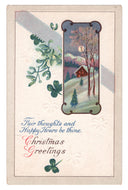 Christmas Greetings Vintage Original Postcard # 4726 - Early 1900's