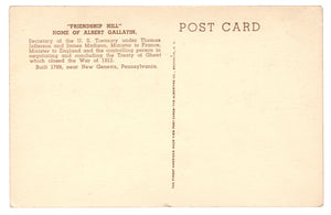 Albert Gallatin - US Secretary Treasury under Thomas Jefferson Vintage Original Postcard # 4732 - New, 1940's