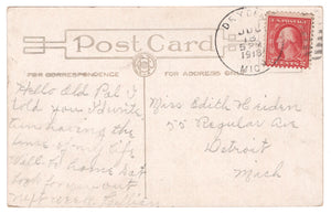 To My Friend - Greeting Vintage Original Postcard # 4738 - Post Marked July 16, 1918