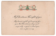 My Christmas Thought Of You Vintage Original Postcard # 4743 - Post Marked December 20 - Early 1900's