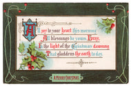 A Merry Christmas Vintage Original Postcard # 4746 - Post Marked December 18, 1909