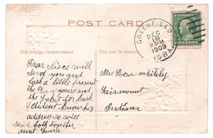 A Merry Christmas Vintage Original Postcard # 4746 - Post Marked December 18, 1909