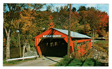Load image into Gallery viewer, Old Covered Bridge, Route 4, Taftsville, Vermont, USA Vintage Original Postcard # 4502 - 1960&#39;s
