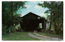 Load image into Gallery viewer, Old Covered Bridge, Mead Bridge, Pittsford, Vermont, USA Vintage Original Postcard # 4503 - 1960&#39;s
