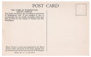 Mount Vernon, Virginia, USA - The Tomb of George Washington Vintage Original Postcard # 4508 - 1950's