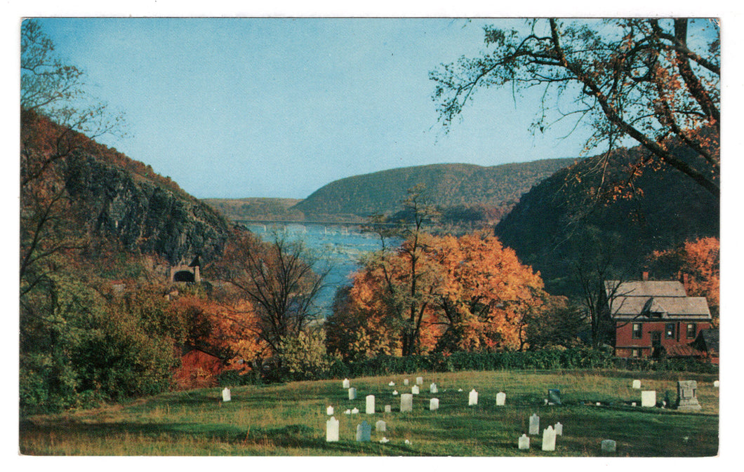 Harpers Ferry, West Virginia, USA - View from Cemetery Hill Vintage Original Postcard # 4516 - 1960's