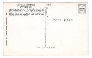 Antietam Battlefield, Sharpsburg, Maryland, USA - Lt Colonel John W, Kimball Vintage Original Postcard # 4521 - 1960's