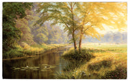 River Scenic View, USA Vintage Original Postcard # 4525 - Post Marked July 25, 2002