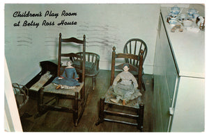 Betsy Ross House, Philadelphia, Pennsylvania, USA - Children's Playroom Vintage Original Postcard # 4550 - Post Marked July 22, 1964