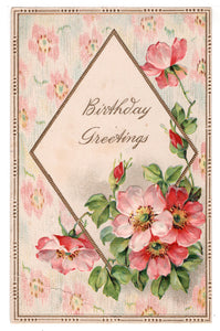 Birthday Greetings Vintage Original Postcard # 4551 - Post Marked February 24, 1910