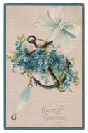 A Happy Birthday Vintage Original Postcard # 4553 - Post Marked March 5, 1912