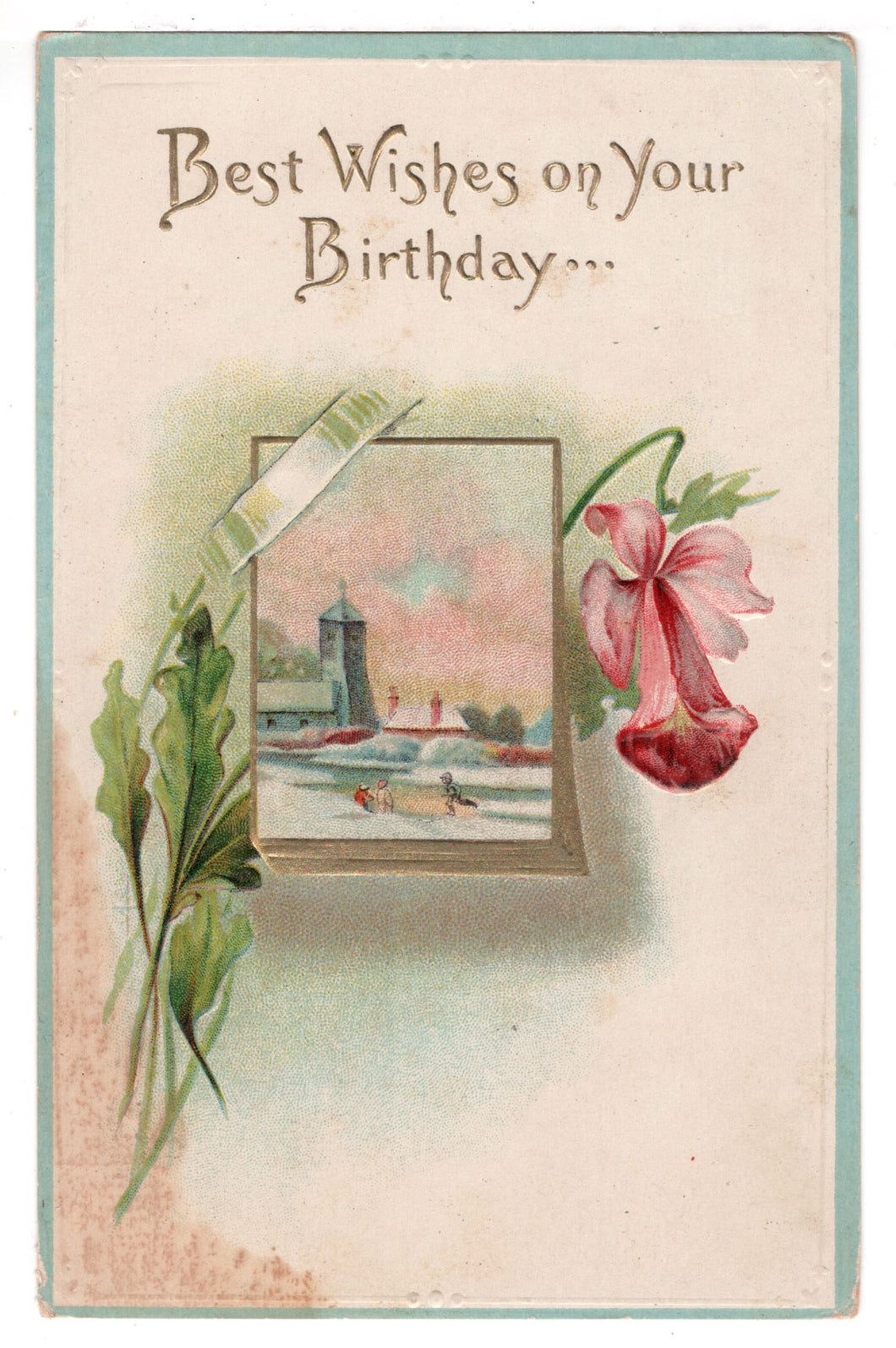 Best Wishes On Your Birthday Vintage Original Postcard # 4554 - Early 1900's