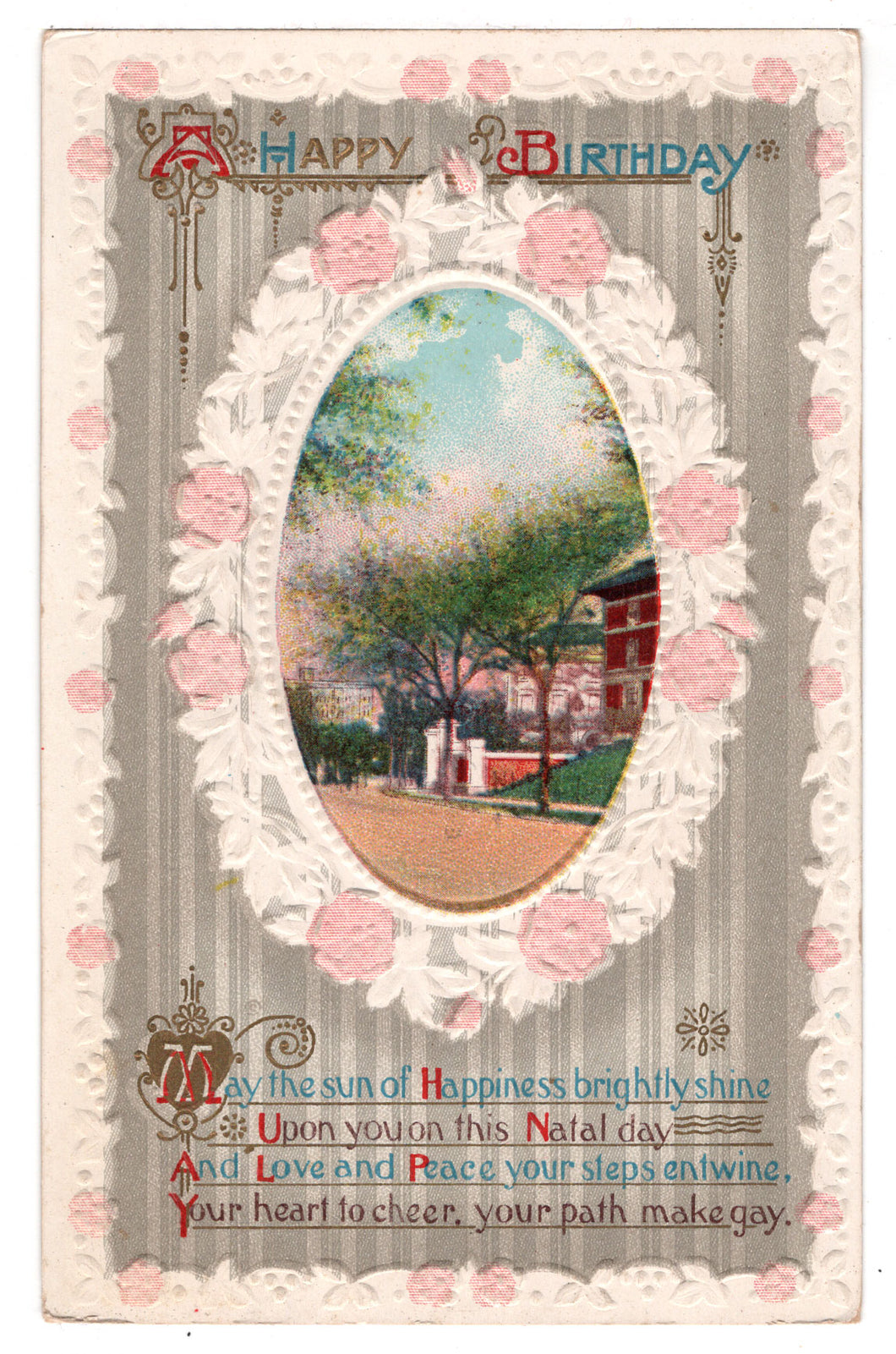 A Happy Birthday Vintage Original Postcard # 4557 - March 6, 1912