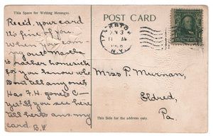 Token of Friendship  - True and Tried Vintage Original Postcard # 4558 - Post Marked June 3, 1908