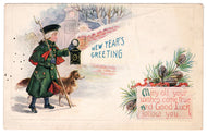 New Year's Greeting Vintage Original Postcard # 4567 - Early 1900's