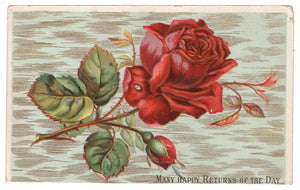Many Happy Returns Of The Day (Birthday) Vintage Original Postcard # 4569 - New, Early 1900's