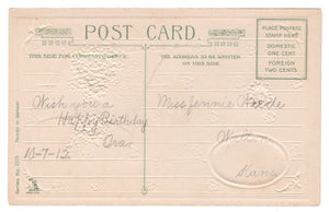 Birthday Greetings Vintage Original Postcard # 4571 - October 7, 1912