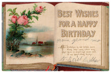 Load image into Gallery viewer, Best Wishes For A Happy Birthday Vintage Original Postcard # 4572 - Early 1900&#39;s
