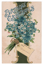 Load image into Gallery viewer, Birthday Greetings Vintage Original Postcard # 4574 - Post Marked February 16, 1911
