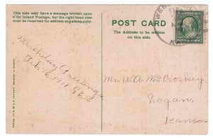 Birthday Greetings Vintage Original Postcard # 4574 - Post Marked February 16, 1911