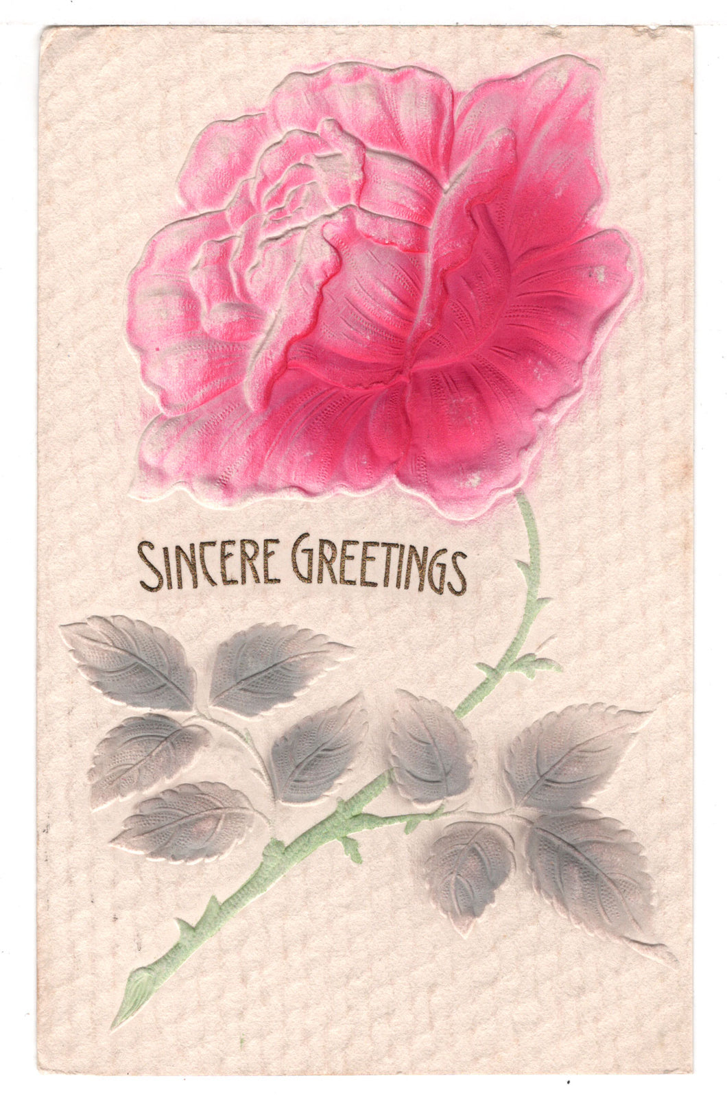 Sincere Greetings Vintage Original Postcard # 4582 - Post Marked March 14 (Early 1900's)