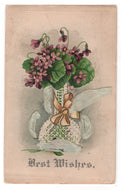 Best Wishes Vintage Original Postcard # 4587 - Early 1900's