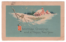 Load image into Gallery viewer, Christmas Greetings and a Happy New Year Vintage Original Postcard # 4596 - Post Marked December 22, 1924
