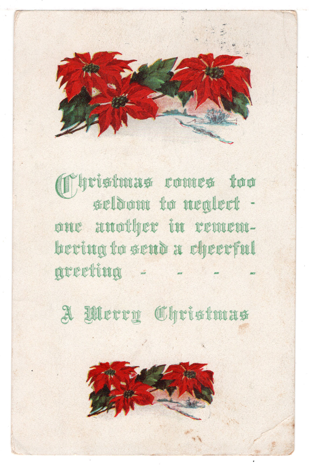 A Merry Christmas Vintage Original Postcard # 4598 - Post Marked December 20, 1911
