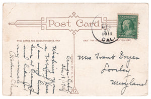 A Merry Christmas Vintage Original Postcard # 4598 - Post Marked December 20, 1911
