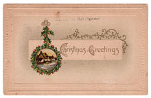 Load image into Gallery viewer, Christmas Greetings Vintage Original Postcard # 4600 - Post Marked December 24, 1912

