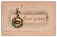 Christmas Greetings Vintage Original Postcard # 4600 - Post Marked December 24, 1912