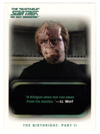 The Birthright (Trading Card) The Quotable Star Trek: The Next Generation - 2005 Rittenhouse Archives # 20 - Mint