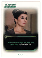 Justice (Trading Card) The Quotable Star Trek: The Next Generation - 2005 Rittenhouse Archives # 24 - Mint