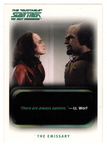 The Emissary (Trading Card) The Quotable Star Trek: The Next Generation - 2005 Rittenhouse Archives # 32 - Mint