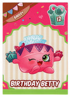 Birthday Betty (Trading Card) Shopkins Collector Cards Season Three - 2016 Hill's Cards # 12 - Mint