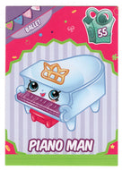 Piano Man (Trading Card) Shopkins Collector Cards Season Three - 2016 Hill's Cards # 55 - Mint