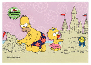 At the Beach (Trading Card) The Simpsons Anniversary Celebration - Premium - 2000 Inkworks # 63 - Mint