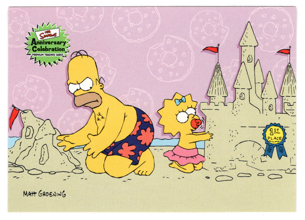 At the Beach (Trading Card) The Simpsons Anniversary Celebration - Premium - 2000 Inkworks # 63 - Mint