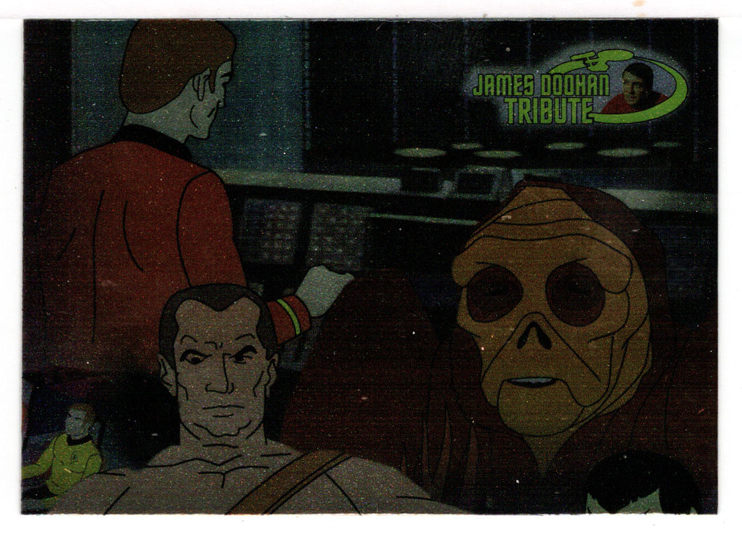 James Doohan (Trading Card) Star Trek Complete Animated Adventures - James Doohan Tribute Foil - 2003 Rittenhouse Archives # JD3 - Mint