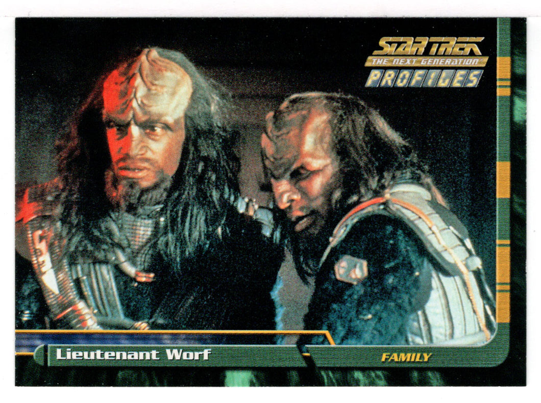 Lieutenant Worf (Trading Card) Star Trek The Next Generation - Profiles - 2000 Skybox # 22 - Mint